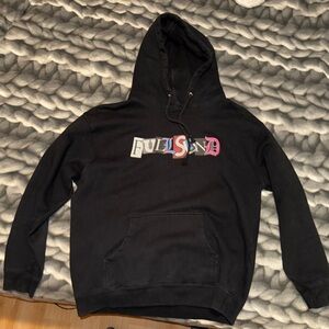 Black Hoodie with Colorful Logo